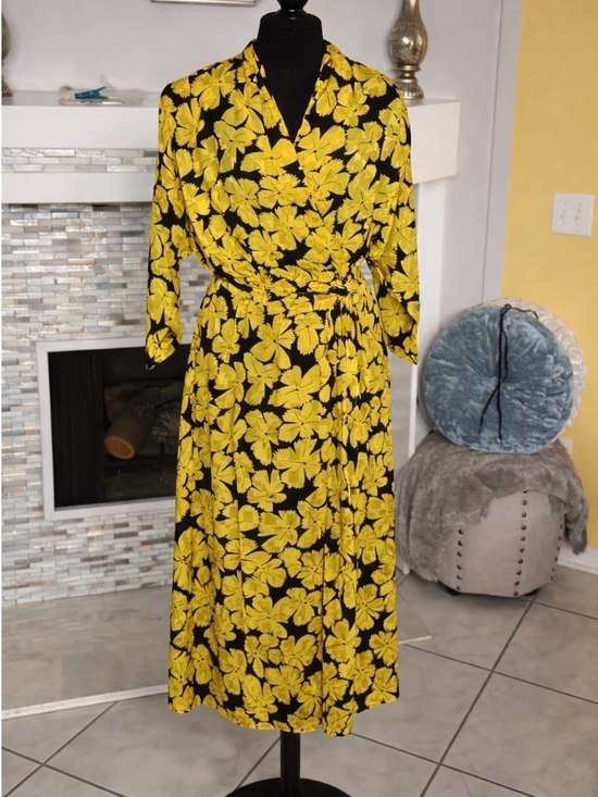 cliche Dresses & Skirts - Vintage Cliche New York Paris floral wrap dress 16